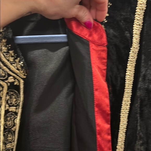 Soft Surroundings Sz XL Romantic Rich Black Velvet Art-to-Wear Open Jacket - Picture 7 of 7